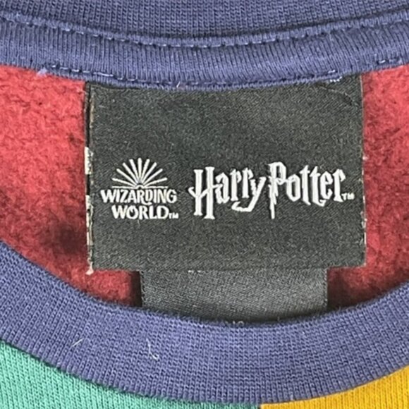 Harry Potter Sweatshirt UniSex Adult XS Red Blue Gold Hogwarts Crest - Picture 3 of 8